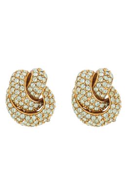 Oscar de la Renta Love Knot Stud Earrings in Peridot