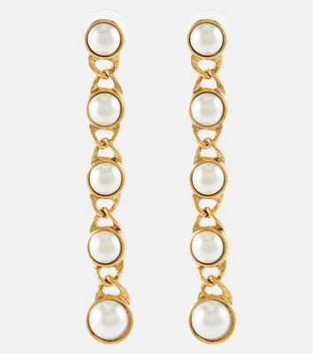Oscar de la Renta Monntclair faux pearl drop earrings