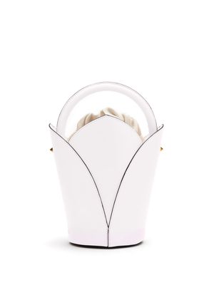 Oscar de la Renta Nano Tulipan bucket bag - White