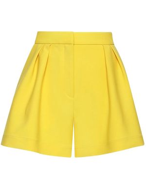 Oscar de la Renta pleat-detail tailored shorts - Yellow