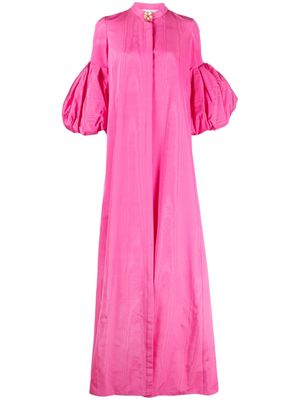 Oscar de la Renta puff-sleeved dress - Pink
