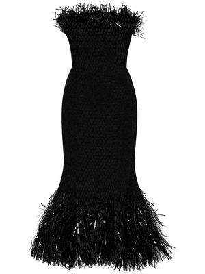 Oscar de la Renta sequin-embellished tulle dress - Black