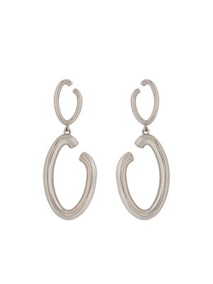 Oscar de la Renta signature O hoop earrings - Silver