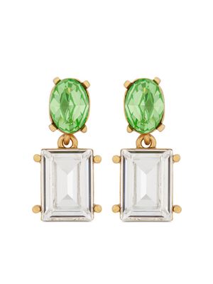 Oscar de la Renta small Gallery drop earrings - Green