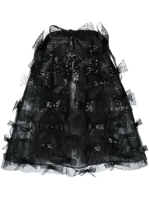 Oscar de la Renta strapless tulle minidress - Black