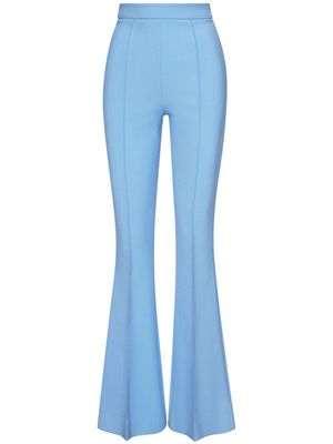 Oscar de la Renta stretch-wool flared trousers - Blue