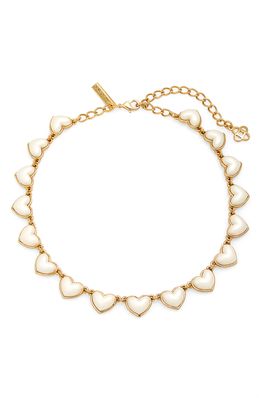 Oscar de la Renta Sweetheart Imitation Pearl Collar Necklace