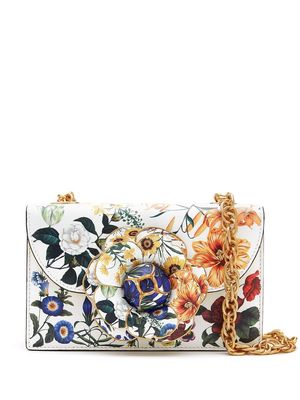Oscar de la Renta Tro floral-print crossbody bag - White