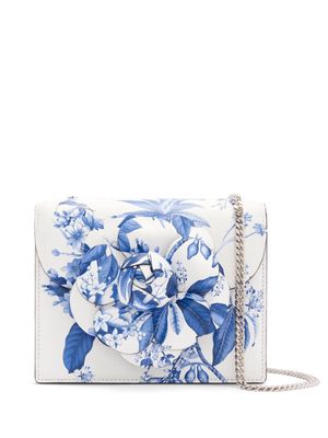 Oscar de la Renta Tro floral-print leather mini bag - Neutrals