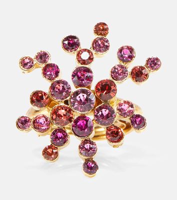 Oscar de la Renta Turbillion crystal-embellished ring