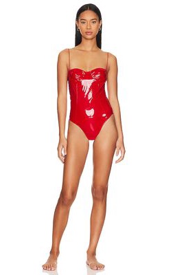 Oseree Balconette Maillot One Piece in Red