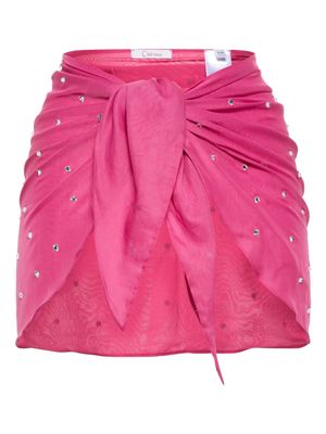 Oséree crystal-embellished mini skirt - Pink