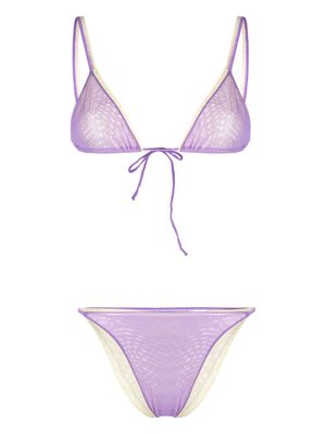 Oséree double-layer triangle bikini - Purple