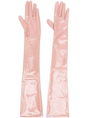 Oséree elbow-length latex gloves - Pink