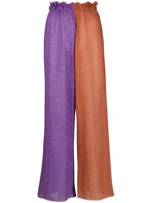 Oséree glitter-details woven trousers - Orange