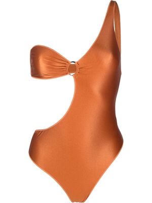 Oséree Glow asymmetric-design swimsuit - Brown
