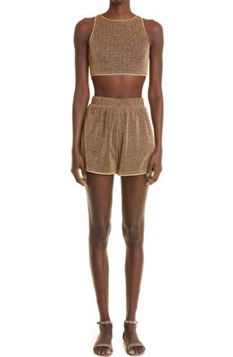 Oséree Lumière Cover-Up Boxing Shorts in Sand