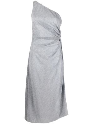 Oséree Lumière one-shoulder midi dress - Grey