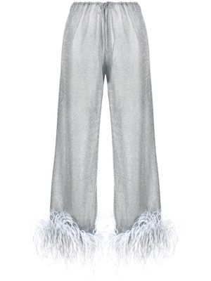 Oséree Lumière Plumage straight trousers - Grey