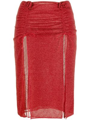 Oséree Lumière rose-appliqué miniskirt - Red