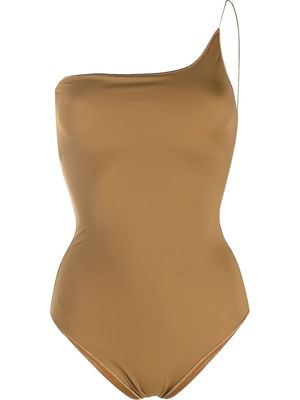 Oséree one-shoulder stretch swimsuit - Brown