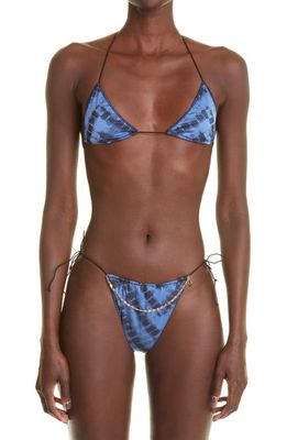 Oséree Safari Microini Two-Piece Swimsuit in Blue
