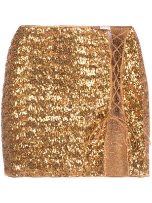 Oséree sequin-embellished miniskirt - Gold