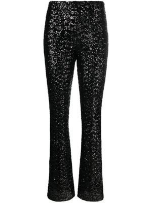 Oséree sequin-embellished wide-leg trousers - Black