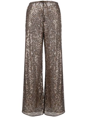 Oséree sequin flared trousers - Brown