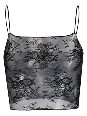 Oséree sheer lace camisole - Black