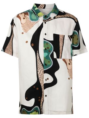 Osklen abstract-print short-sleeve shirt - Multicolour