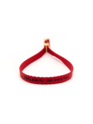 Osklen adjustable tie bracelet - Red
