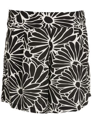 Osklen all-over floral-print shorts - Black