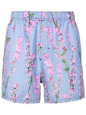 Osklen all-over floral-print shorts - Blue
