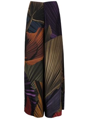 Osklen all-over graphic-print trousers - Blue