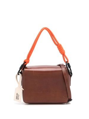 Osklen Box leather shoulder bag - Brown