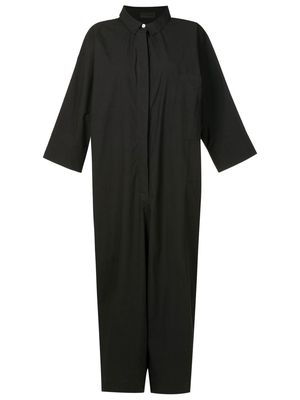 Osklen button-fastening long-sleeve jumpsuit - Black