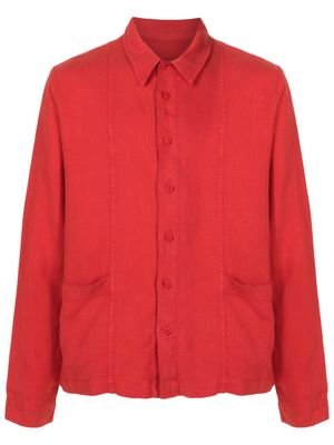 Osklen button-up linen shirt - Red
