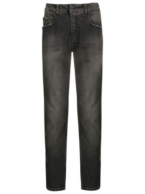 Osklen Calca slim-cut washed-effect jeans - Black