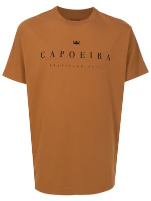 Osklen Capoeira-print cotton T-shirt - Brown