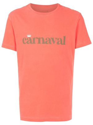 Osklen Carnaval-print detail T-shirt - Orange