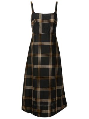 Osklen check-pattern maxi dress - Black