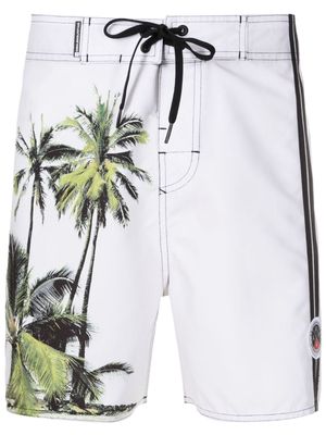 Osklen Coconut Trees Bermuda swim shorts - Neutrals
