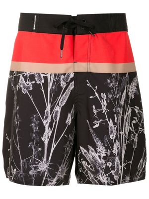 Osklen colour-block floral-print surf shorts - Multicolour