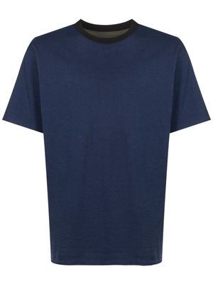 Osklen contrast-trim cotton T-Shirt - Blue