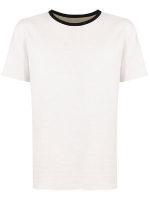Osklen contrasting-trim detail T-shirt - Neutrals