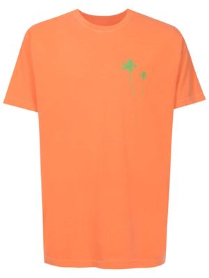 Osklen Coqueiros palm-tree print cotton T-shirt - Orange