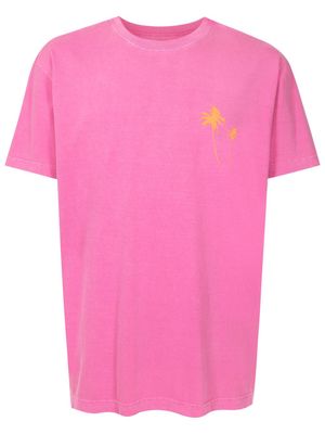 Osklen Coqueiros palm-tree print T-shirt - Pink