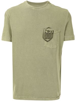 Osklen crest-motif cotton T-shirt - Green