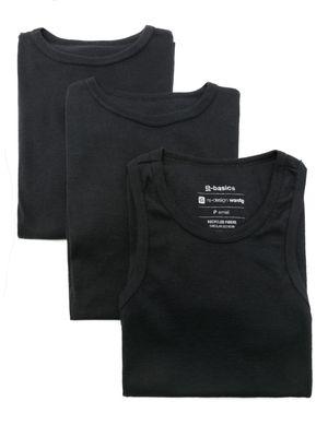Osklen crew-neck set-of-three tops - Black